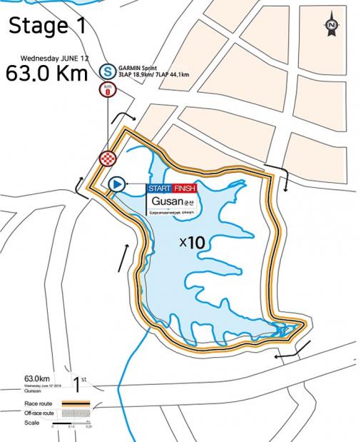 Streckenverlauf Tour de Korea 2019 - Etappe 1