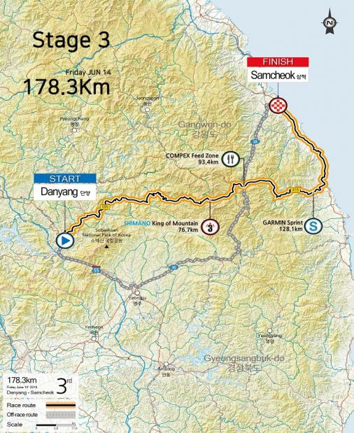 Streckenverlauf Tour de Korea 2019 - Etappe 3