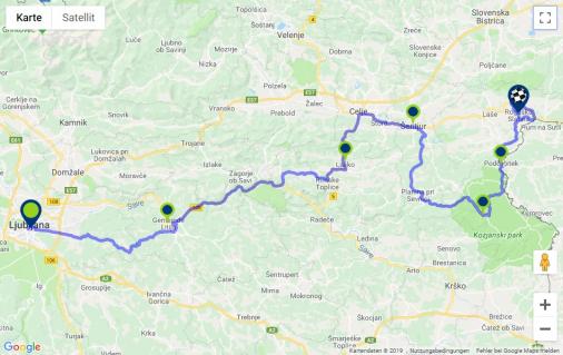 Streckenverlauf Tour of Slovenia 2019 - Etappe 1