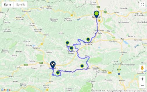 Streckenverlauf Tour of Slovenia 2019 - Etappe 2
