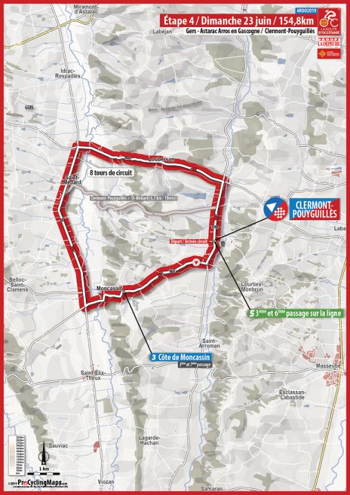 Streckenverlauf La Route dOccitanie - La Dpche du Midi 2019 - Etappe 4