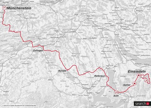 Streckenverlauf Tour de Suisse 2019 - Etappe 5