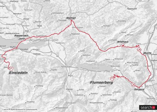 Streckenverlauf Tour de Suisse 2019 - Etappe 6