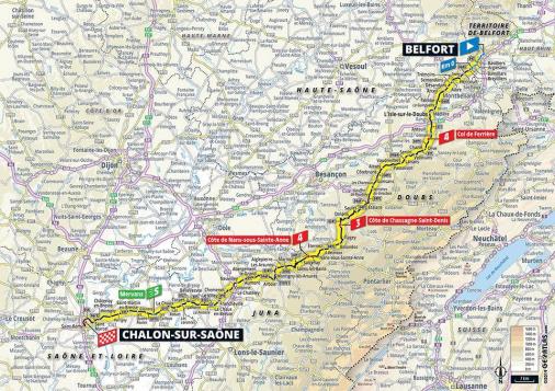 Streckenverlauf Tour de France 2019 - Etappe 7