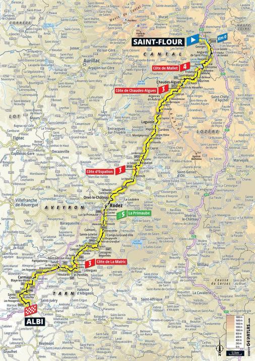 Streckenverlauf Tour de France 2019 - Etappe 10