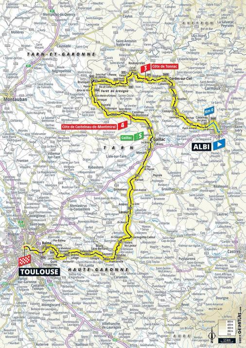 Streckenverlauf Tour de France 2019 - Etappe 11