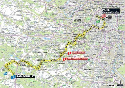 Streckenverlauf Tour de France 2019 - Etappe 21
