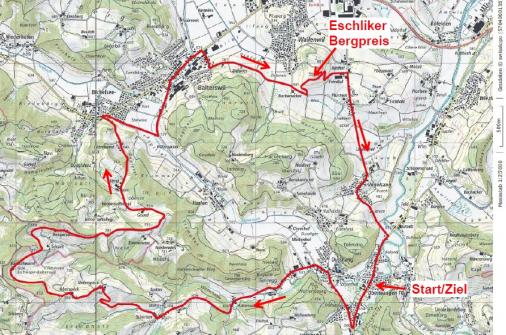 Streckenverlauf Nationale Meisterschaften Schweiz 2019 - Straßenrennen, kleiner Rundkurs (18,3 km / 320 hm)