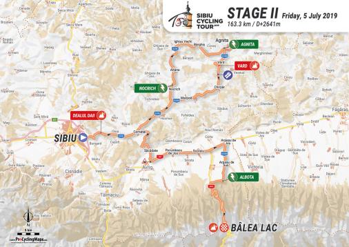 Streckenverlauf Sibiu Cycling Tour 2019 - Etappe 2