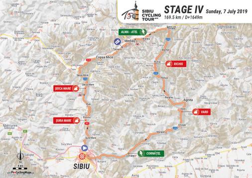 Streckenverlauf Sibiu Cycling Tour 2019 - Etappe 4