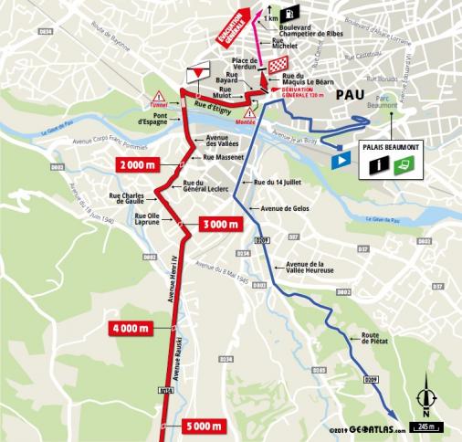 Streckenverlauf Tour de France 2019 - Etappe 13, letzte 5 km