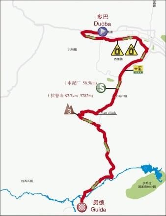Streckenverlauf Tour of Qinghai Lake 2019 - Etappe 3