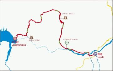 Streckenverlauf Tour of Qinghai Lake 2019 - Etappe 4