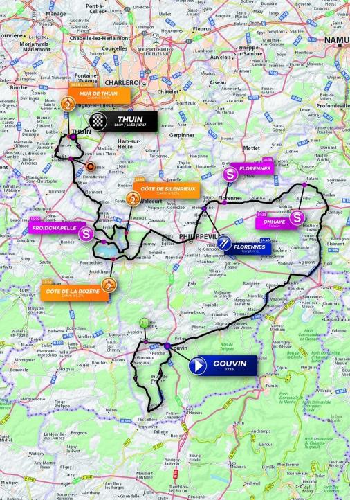 Streckenverlauf VOO-Tour de Wallonie 2019 - Etappe 5