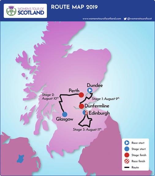 Streckenverlauf Womens Tour of Scotland 2019