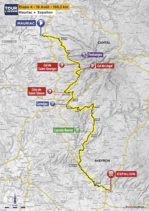 Streckenverlauf Tour de lAvenir 2019 - Etappe 4