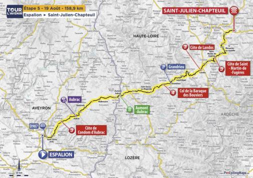 Streckenverlauf Tour de lAvenir 2019 - Etappe 5