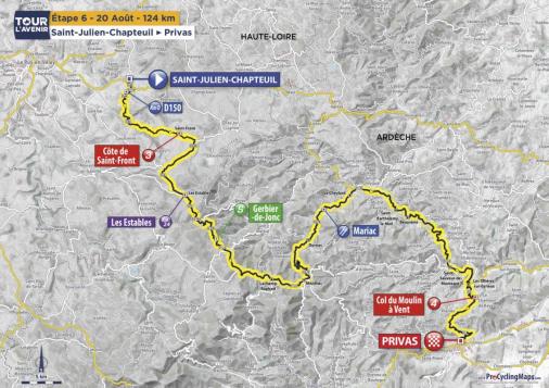 Streckenverlauf Tour de lAvenir 2019 - Etappe 6