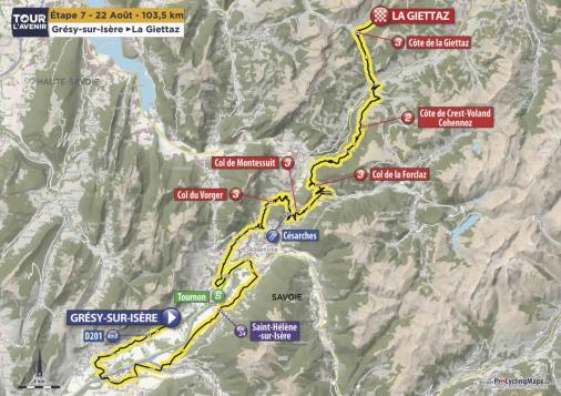 Streckenverlauf Tour de lAvenir 2019 - Etappe 7