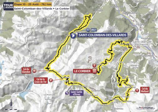 Streckenverlauf Tour de lAvenir 2019 - Etappe 10