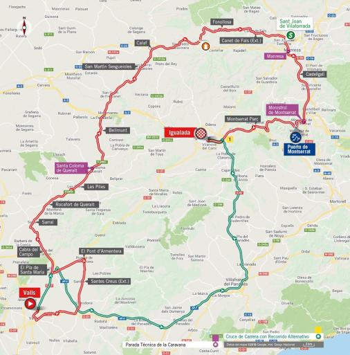 Streckenverlauf Vuelta a España 2019 - Etappe 8