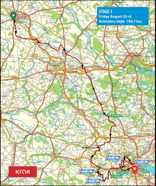 Streckenverlauf PostNord Danmark Rundt 2019 - Etappe 3