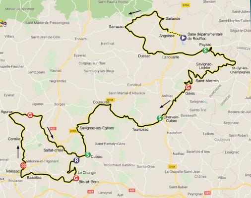 Streckenverlauf Tour du Limousin - Nouvelle Aquitaine 2019 - Etappe 2