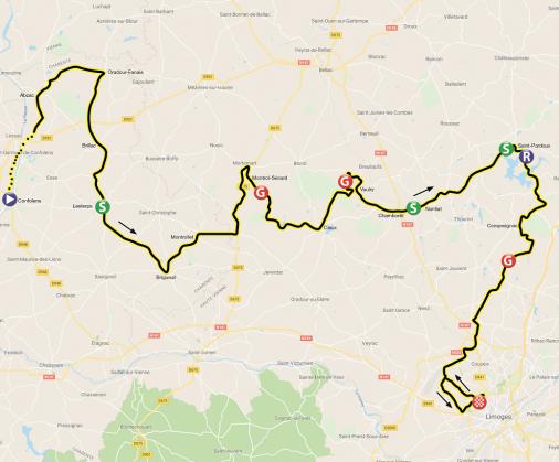 Streckenverlauf Tour du Limousin - Nouvelle Aquitaine 2019 - Etappe 4