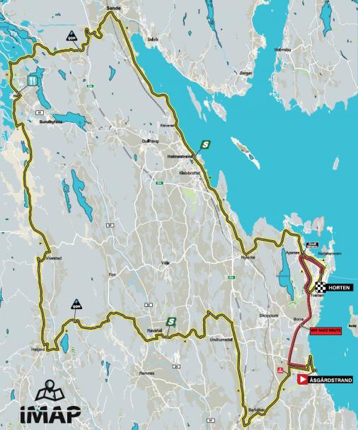 Streckenverlauf Ladies Tour of Norway 2019 - Etappe 1