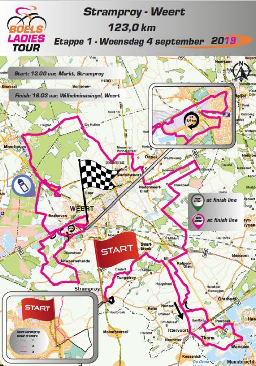 Streckenverlauf Hhenprofil Boels Ladies Tour 2019 - Etappe 1