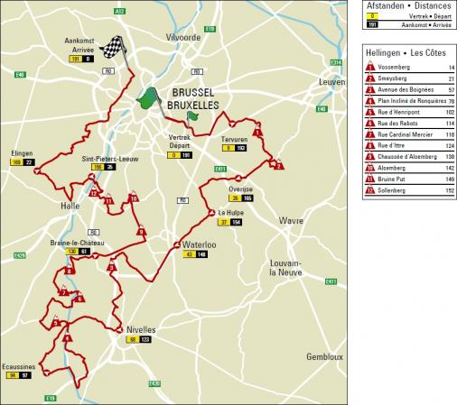 Streckenverlauf Brussels Cycling Classic 2019