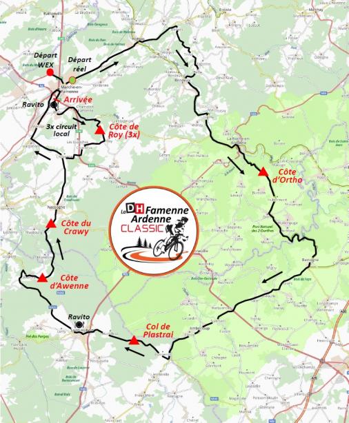 Streckenverlauf La DH Famenne Ardenne Classic 2019