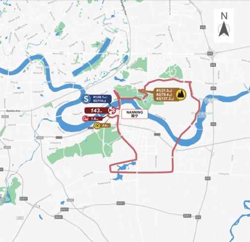 Streckenverlauf Gree-Tour of Guangxi 2019 - Etappe 3