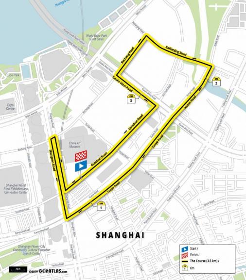 Streckenverlauf Tour de France Shanghai Criterium 2019