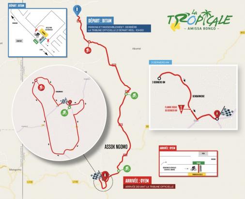 Streckenverlauf La Tropicale Amissa Bongo 2020 - Etappe 2