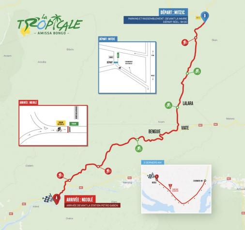 Streckenverlauf La Tropicale Amissa Bongo 2020 - Etappe 3