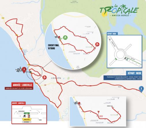 Streckenverlauf La Tropicale Amissa Bongo 2020 - Etappe 7