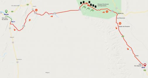 Streckenverlauf Vuelta a San Juan Internacional 2020 - Etappe 4