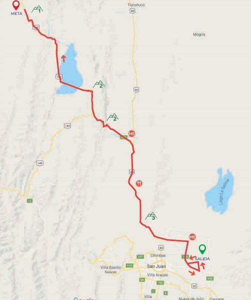 Streckenverlauf Vuelta a San Juan Internacional 2020 - Etappe 5