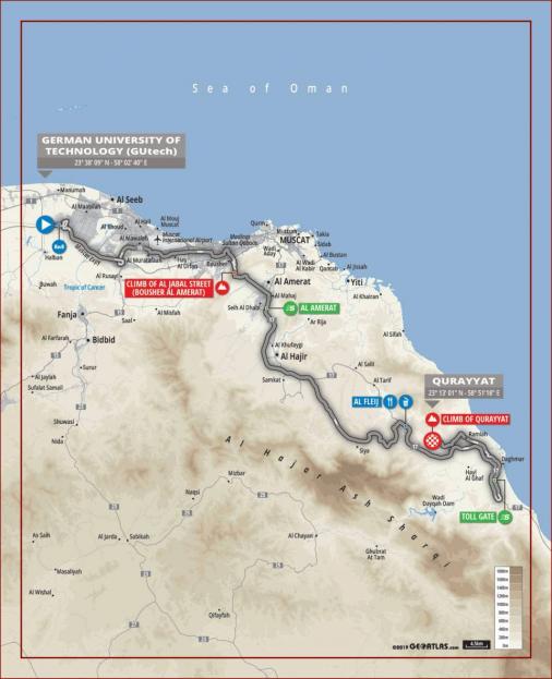Streckenerlauf Tour of Oman 2020 - Etappe 3
