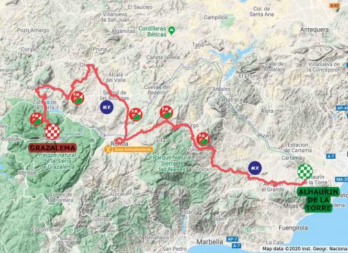 Streckenverlauf Vuelta a Andalucia Ruta Ciclista del Sol 2020 - Etappe 1