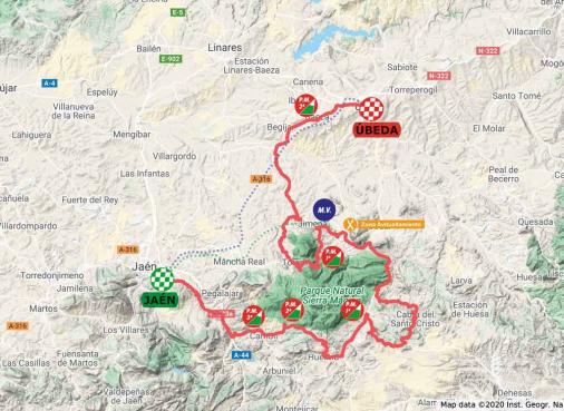 Streckenverlauf Vuelta a Andalucia Ruta Ciclista del Sol 2020 - Etappe 3