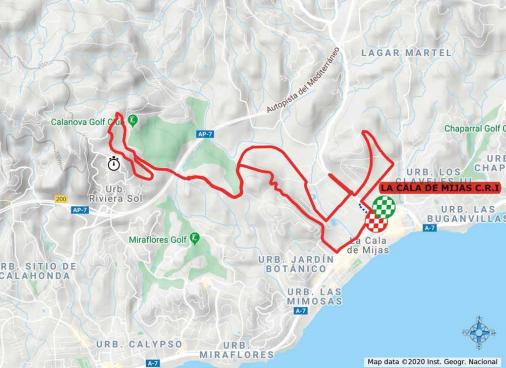 Streckenverlauf Vuelta a Andalucia Ruta Ciclista del Sol 2020 - Etappe 5
