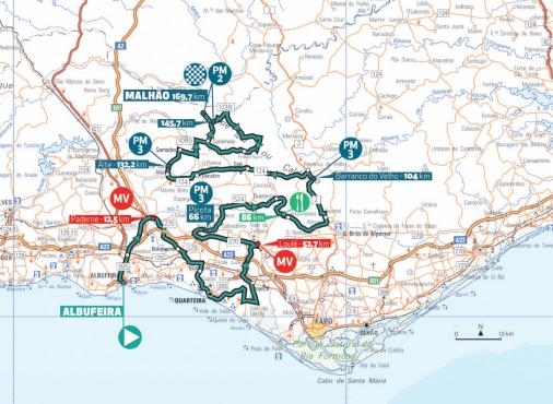 Streckenverlauf Volta ao Algarve em Bicicleta 2020 - Etappe 4
