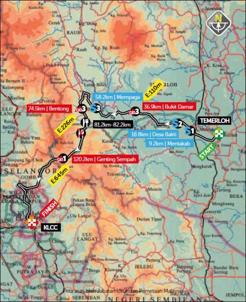 Streckenverlauf Petronas Le Tour de Langkawi 2020 - Etappe 3