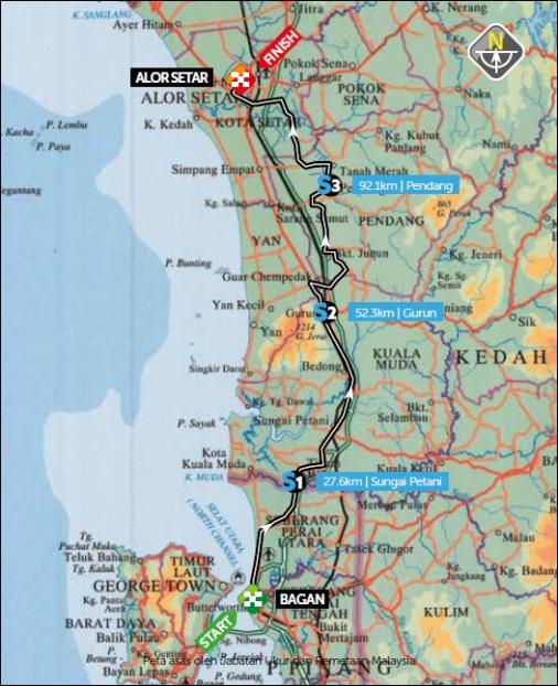 Streckenverlauf Petronas Le Tour de Langkawi 2020 - Etappe 7