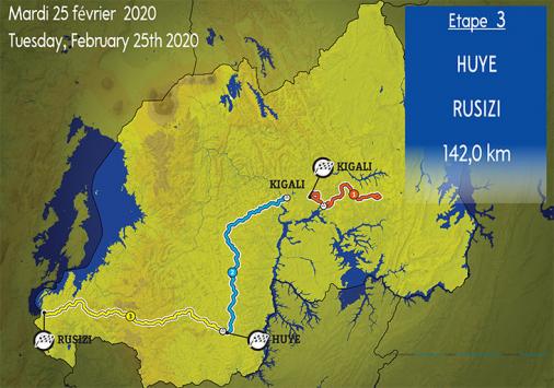 Streckenverlauf Tour du Rwanda 2020 - Etappe 3