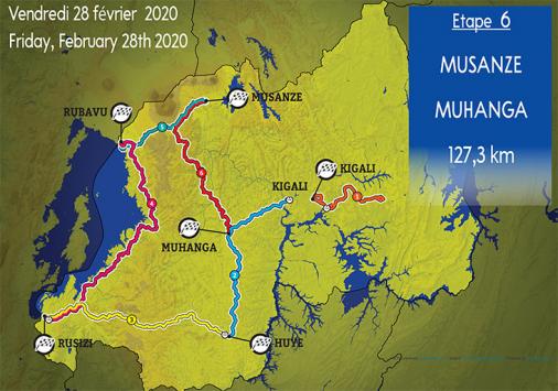 Streckenverlauf Tour du Rwanda 2020 - Etappe 6