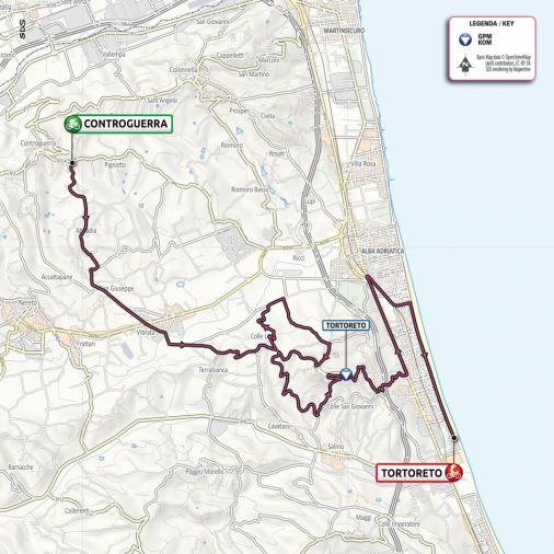 Streckenverlauf Giro dItalia Virtual - Etappe 1