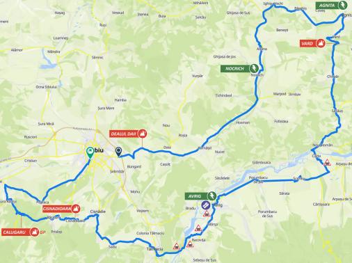 Streckenverlauf Sibiu Cycling Tour 2020 - Etappe 2